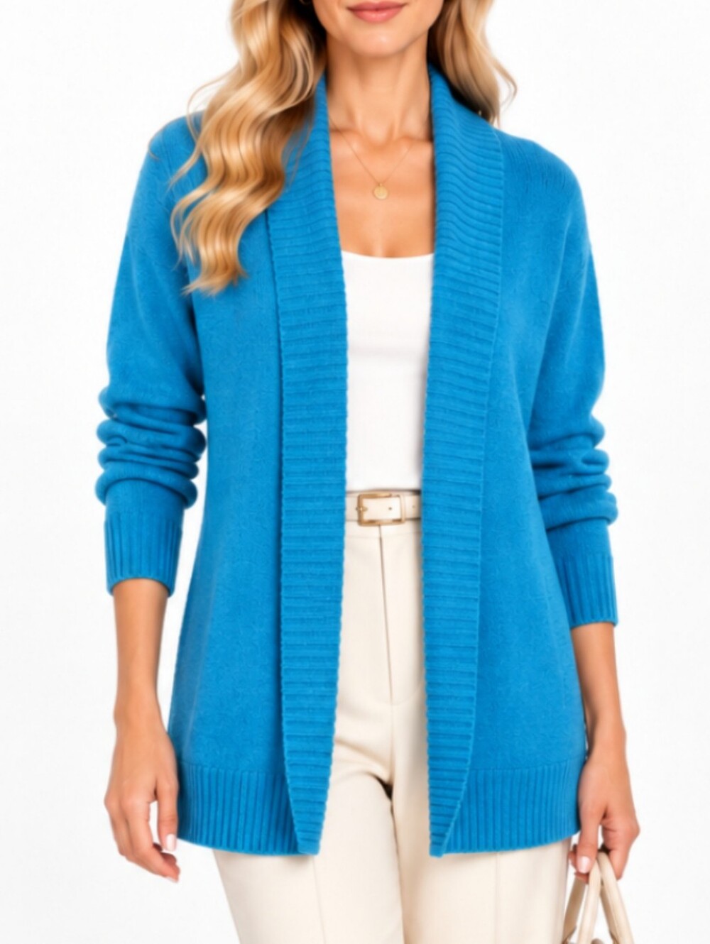 Lilly Pulitzer Blue Knit Open Front Cardigan Duster Size XL Cozy Coastal Chic